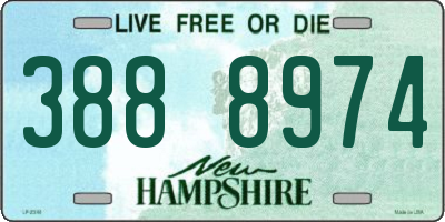 NH license plate 3888974
