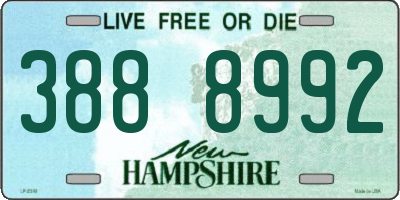 NH license plate 3888992