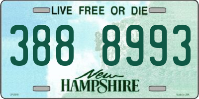 NH license plate 3888993