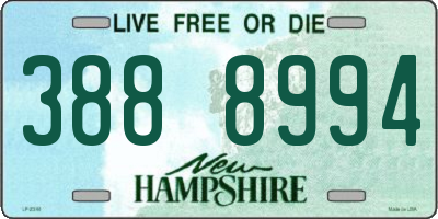 NH license plate 3888994