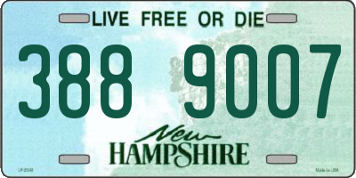 NH license plate 3889007