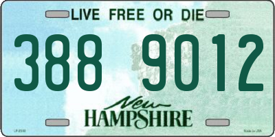 NH license plate 3889012