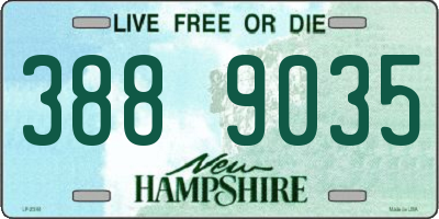 NH license plate 3889035