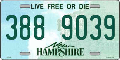 NH license plate 3889039