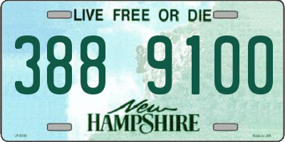 NH license plate 3889100