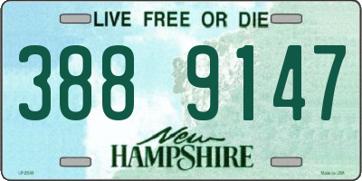 NH license plate 3889147