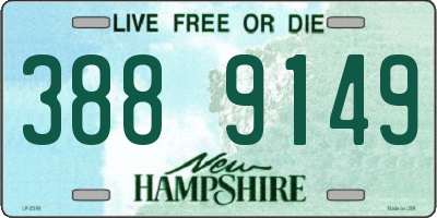 NH license plate 3889149
