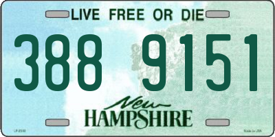 NH license plate 3889151