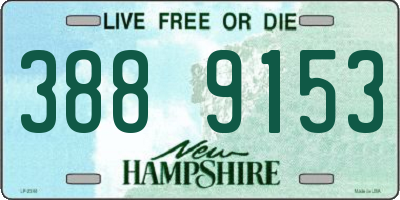 NH license plate 3889153