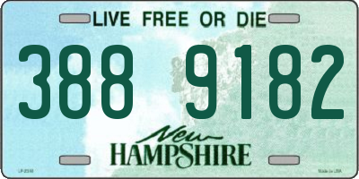 NH license plate 3889182