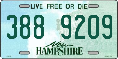 NH license plate 3889209
