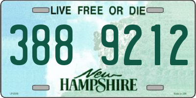 NH license plate 3889212