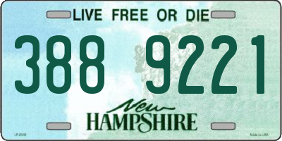 NH license plate 3889221