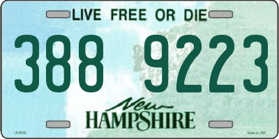 NH license plate 3889223