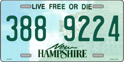 NH license plate 3889224