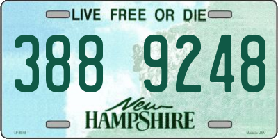 NH license plate 3889248