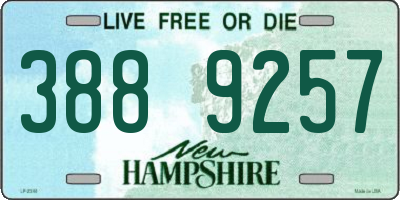 NH license plate 3889257