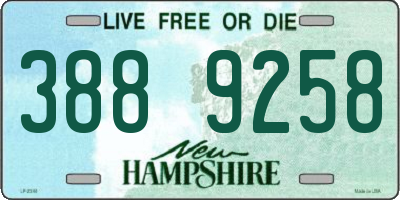 NH license plate 3889258