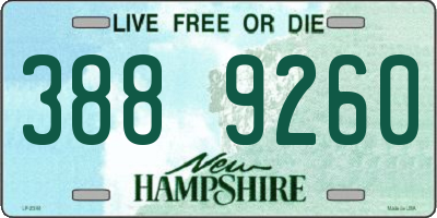 NH license plate 3889260