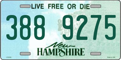 NH license plate 3889275