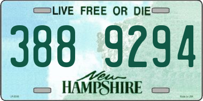 NH license plate 3889294