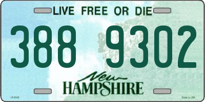 NH license plate 3889302