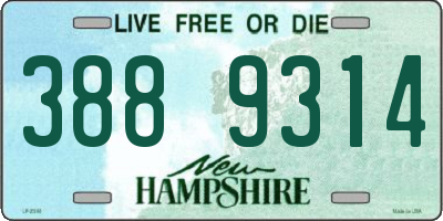 NH license plate 3889314
