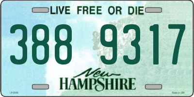 NH license plate 3889317
