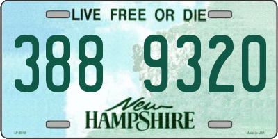 NH license plate 3889320