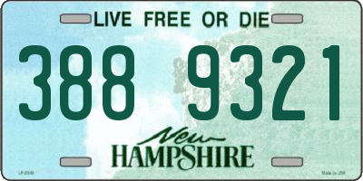 NH license plate 3889321