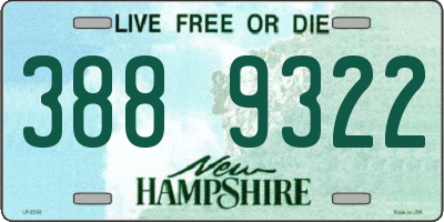 NH license plate 3889322