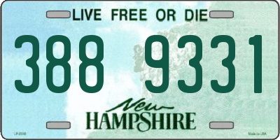 NH license plate 3889331