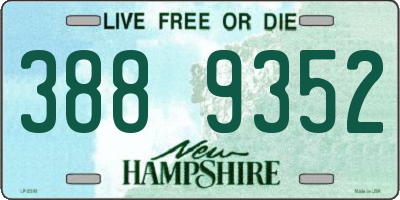 NH license plate 3889352