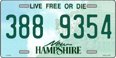 NH license plate 3889354