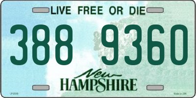 NH license plate 3889360
