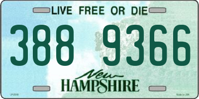 NH license plate 3889366