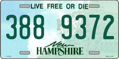NH license plate 3889372