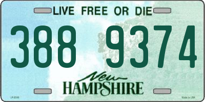 NH license plate 3889374
