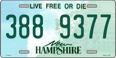 NH license plate 3889377