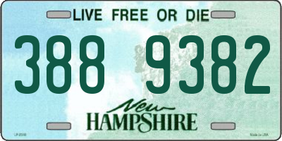 NH license plate 3889382