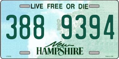 NH license plate 3889394