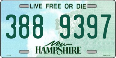 NH license plate 3889397