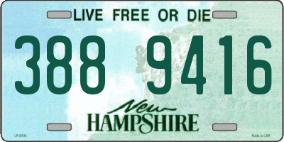 NH license plate 3889416