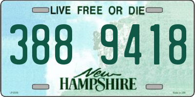 NH license plate 3889418