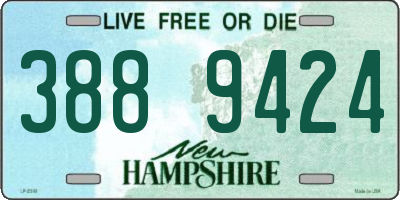 NH license plate 3889424