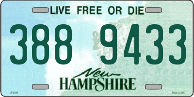 NH license plate 3889433