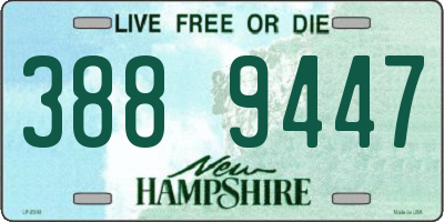 NH license plate 3889447