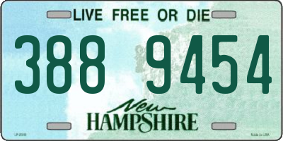 NH license plate 3889454