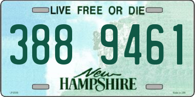 NH license plate 3889461