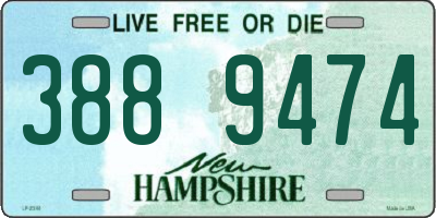 NH license plate 3889474